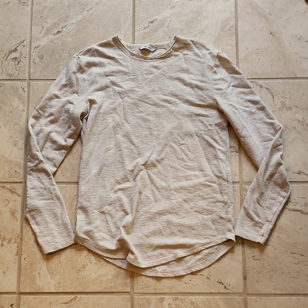 Men's Cream Long Sleeve Shirt